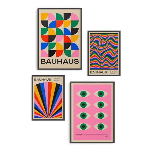 Ensemble de 4 Posters Encadrés pour Métamorphoser un Mur Blanc de Chambre ou Salon