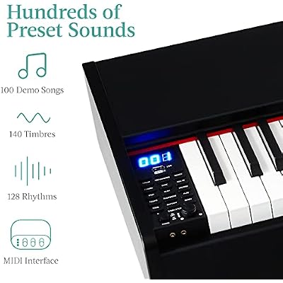 Best Choice Products 88-Key Weighted Full Size Digital Piano, Electronic Keyboard Set for All Experience Levels w/U-Stand, 3 Sustain Pedal Unit, Stool, Keyboard Cover, 2 Headphone Jacks