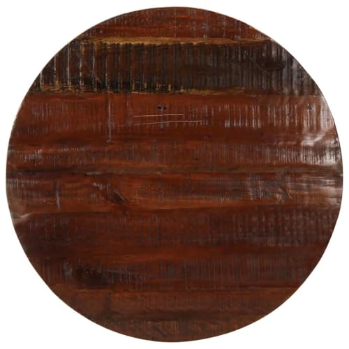 vidaXL Tischplatte, Holzplatte für Esstisch Couchtisch, Massivholzplatte Rustikales Design, Ersatztischplatte, Ø 80x3,8cm Rund Altholz Massiv