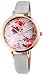 Produktbild Excellanc Damen-Uhr Lederimitat Armband Blumen Floral Analog Quarz 1900094 (grau/rot)
