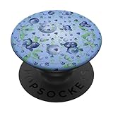 Cute Watercolor Blueberry Pattern Cell Phone Pop Grip PopSockets Standard PopGrip