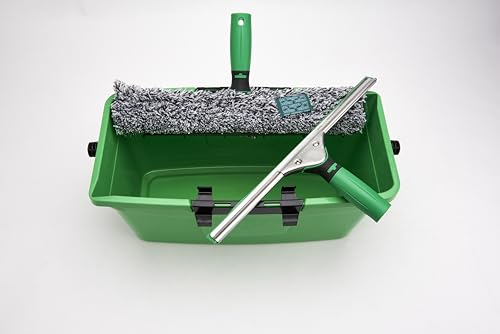 Unger Commercial Window Cleaning Kit – 3-in-1 Starter Set with 14" Squeegee, Microfiber Washer with T-Bar Handle & 3-Gallon Bucket – Complete Glass Cleaning System, WNK13 by Unger - Image 5