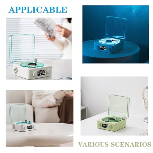 Vinilo Waves, alto-falante Bluetooth de vinil com luzes ajustáveis, alto-falante de vinil vintage co