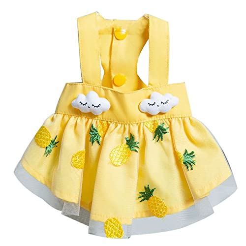 Dog Dresses Yellow Pineapple Small Puppy Dress Spring Summer Girls Lightweight Pet Dresses #TOP15