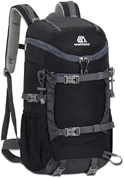 jianyana Hiking Backpack Waterproof 30L Foldable Rucksack Durable Lightweight Camping Bag skiing mountain climbing Camping Trekking Hiking Walking Cycling Climbing Outdoor Sports for Women Menblack