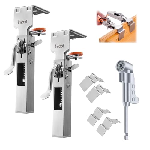 2 Pack Drawer Front Installation Clamps，Quick-Install Drawer Mounting Clips，Cabinet Installation Tool For Woodworking Cabinet Drawer Fronts Clamps, Adjustable Width 21 Mm - 50 Mm, With Batch Corners