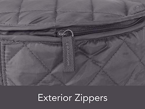 Covermates Keepsakes - Adjustable Glassware Storage - Padded Protection - Id Window - Stain Resistant - Machine Washable - China Storage-Slate #TOP6