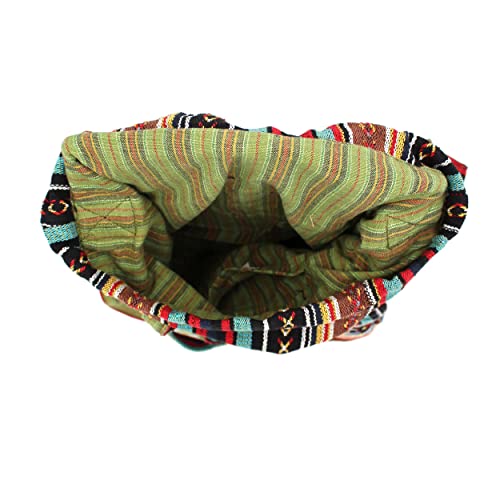 Boho Hippie Festival Cotton Crossbody Bucket Bag Jacuard Nepal Bag4