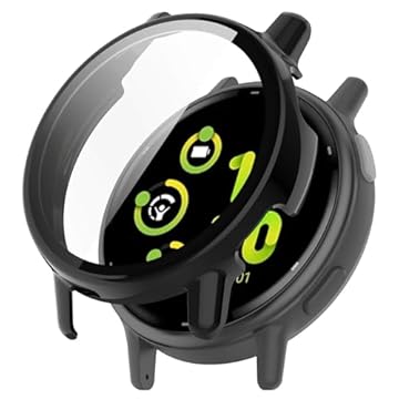 Capa Case Pelicula de Vidro 3D LTimports, compativel com Relogio Vivoactive 5 (Preto)