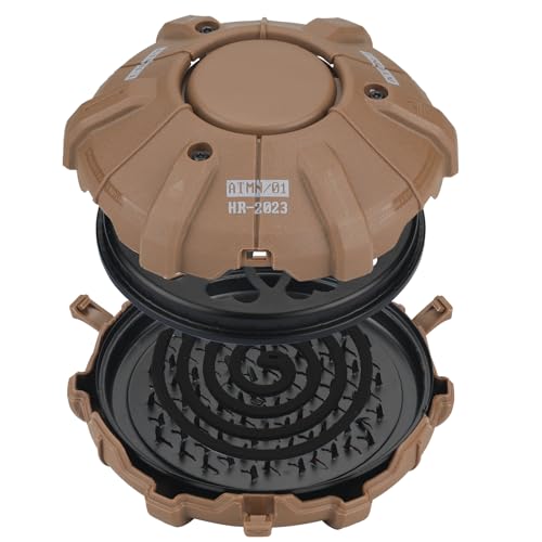 Tactical Mosquito Coil Holder for Outdoor Mosquito Coil Burner Incense Burner Holder Camping & CS Gaming - Portable Compact Mosquito Incense BoxTan