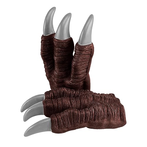 PURFUN Men Women Dinosaur Claw Gloves Realistic Velociraptor Tyrannosaurus Hand Paw Gloves Cosplay Halloween Pretend Play Costume Accessories Werewolf Animal Claw Mittens Props
