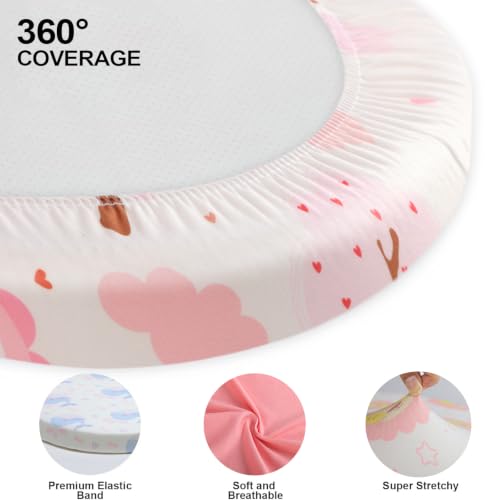 Image of Baby Bassinet Sheets for Baby Boy Girls,4-Pack Fitted Bassinet Sheets Set Compatible with Halo Bassinest Swivel Sleeper,Baby Delight,Angelbliss,32 inchX16 inch (Lion Heart)