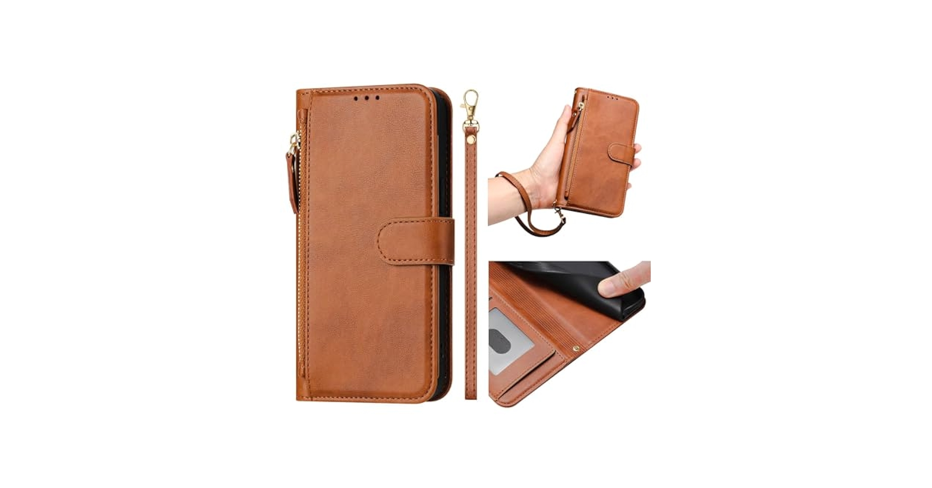 『Hollywood Wallet BROWN』 Minimalist Wallet Made of Full Grain Vegetable Tanned Bridle