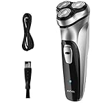 Wekeep Electric Razor for Men, Cordless Rechargeable Men’s Electric Shaver for Rotary Shaving with Pop-up Trimmer…