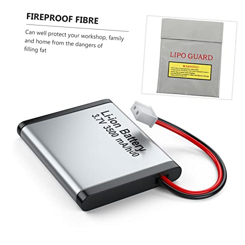 Angoily Lipo Battery Explosion Proof Battery Bag - Fireproof Charging Pouch - 3.7V - Red - Image 2
