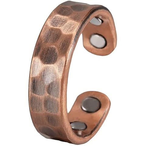 Hammered Design Copper Magnetic Ring Cover