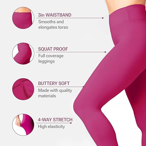 Image of SATINA High Waisted Leggings for Women - Comfortable and Stretchy in Versatile Sizes and Colors