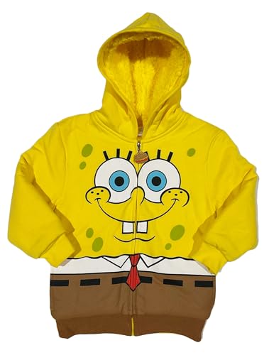 Nickelodeon Spongebob Squarepants Big Boys Sherpa Fleece Hoodie Yellow 10-12