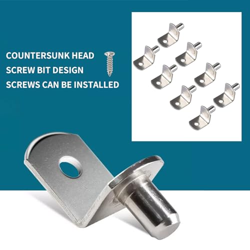 zrfgbxim 120 Stück Regalbodenträger, 5mm 6mm Bodenträger für Einlegeböden Kleiderschrank, 4 Stile Metall Einlegeboden Halter für Schränke Bücherregal Küchenschrank Schrankbretter Halter