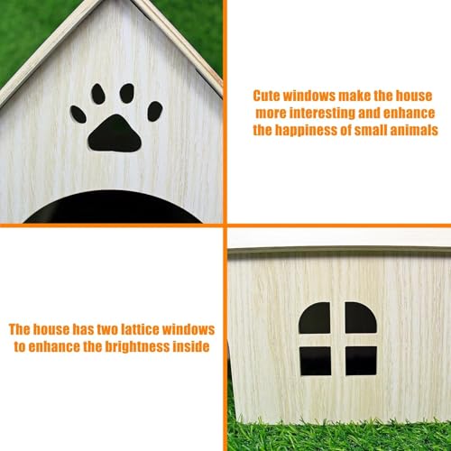 YankMooM Casa de porquinho da índia, 38 x 23 x 25 cm, esconderijo de porquinho-da-índia, casa de ham