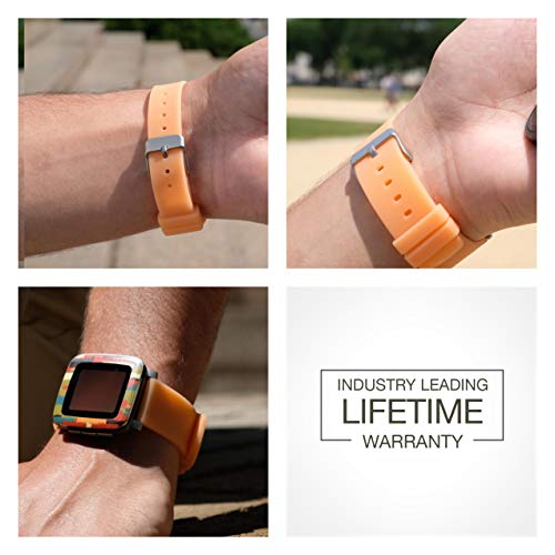 Gadgetwraps 22Mm Silicone Watch Band Strap With Quick Release Pins – Compatible With Fossil, Pebble, Samsung – 22Mm Quick Release Watch Band (Orange Glow, 22Mm) #TOP3