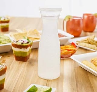 Plastic Carafe with Lid - 20 oz | Clear | Platter Pleasers | Pack of 12