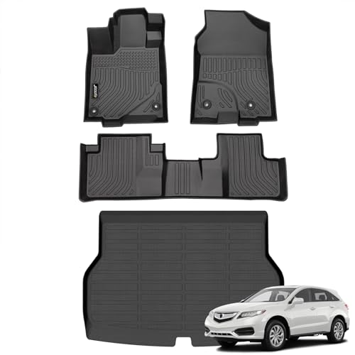 Jenofa-Car Floor Mats & Cargo Liner for Acura RDX 2016-2018 All Weather Floor Mats Set Custom for RDX Full Set Waterproof Durable Floor Liners for Acura RDX Accessories by JENOFA - Used condition - US$76.11