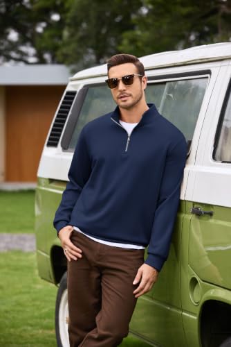 COOFANDY Mens Sweater Half Zip Pullover Winter Clothes Long Sleeve Shirts — view 2