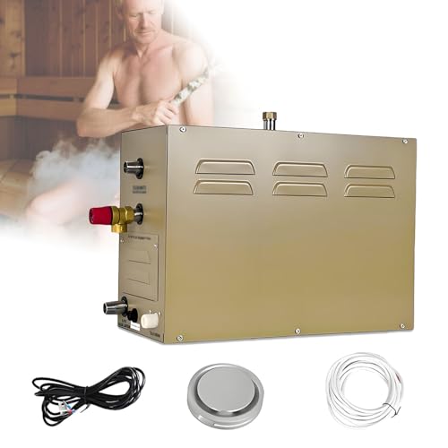 WTRYRN Kit generador de Sauna de Vapor, generador de SPA con Ducha y Mecanismo de autodrenaje, de Uso doméstico y Comercial, Ideal para familias, restaurantes y hoteles. 3KW