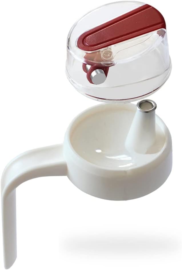 Auto Flip Oil Dispenser Bottle LeakProof Condiment Container With Automatic Cap and Stopper Non-Drip Spout Handle