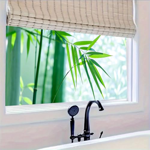 Película para ventana BlissYard con hojas verdes 39.3×17.7 pulgadas miniatura 5