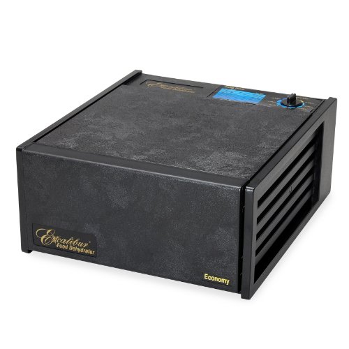 Excalibur 5-Tray 2500ECB Food Dehydrator with Adjustable Thermostat for Temperature Control Patented Technology for Faster and Efficient 8 Square Feet, Black
