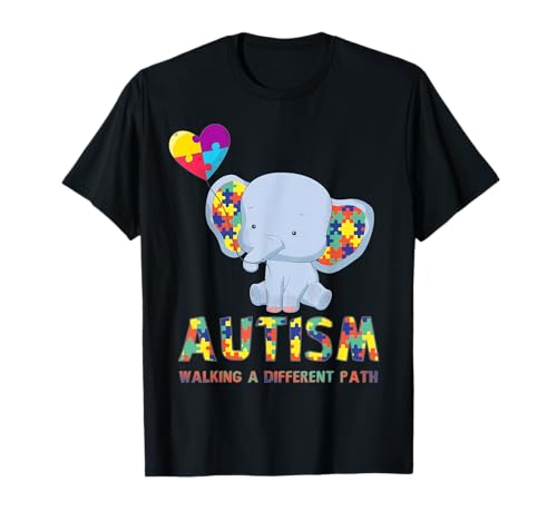 Autism Elephant Walking A Different Path T Shirt For Kids T-Shirt