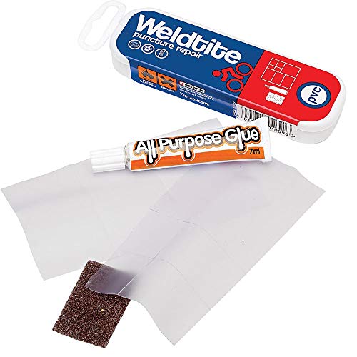 Kit réparation crevaison PVC Weldtite colle et rustine matelas gonflable
