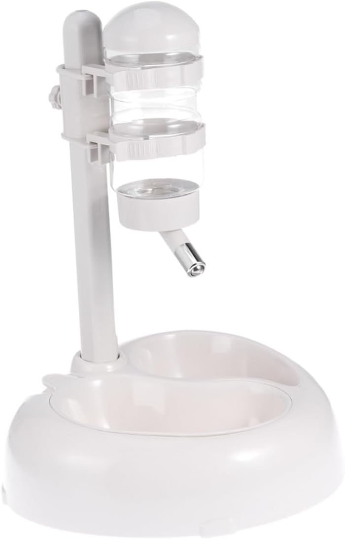 Automatic Pet Water Fountain Dispenser Wall Mounted Dog and Cat Drinking Station White No Suction Cups with Non Slip Design and Groove for Mess Hydration