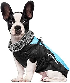 Dog Jacket with Harness Large Dogs Coats Waterproof, Dog harness Coats warm Winter Clothes Windproof Reflective Pet Vest Cotton Padded Cozy Cold Weather Dog Apparels for Medium Large Dogs Grey 2XL