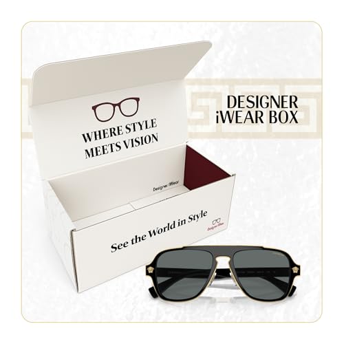 Image of Versace VE2199 MEDUSA CHARM Square Sunglasses For Men +BUNDLE with ACCESSORY EYEWEAR KIT
