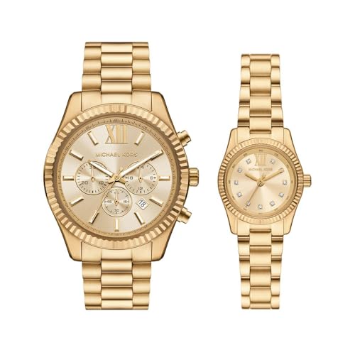 Catálogo para Comprar On-line Reloj Mk Dama los 5 mejores. 48 Michael Kors Set relojes para pareja mk4950set lexington de acero inoxidable en color dorado para mujer