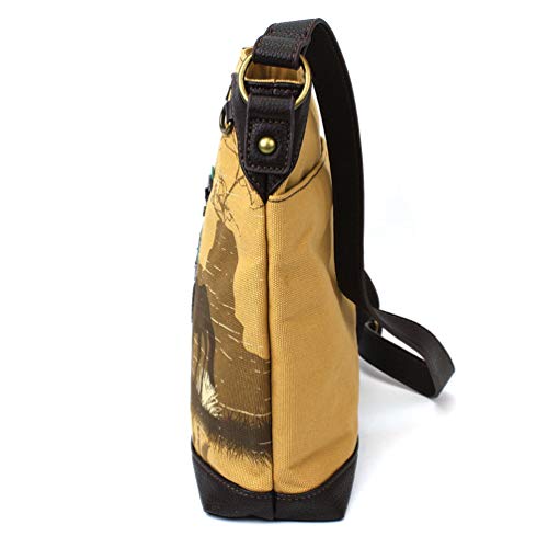 Image of CHALA Canvas Crossbody Women Mid-Size Crossbody Shoulder Purse with Adjustable Strap
