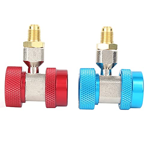 Adaptador Acoplador Rápido de Alta y Baja Presión para Aire Acondicionado, Conectores para Refrigerante miniatura 4