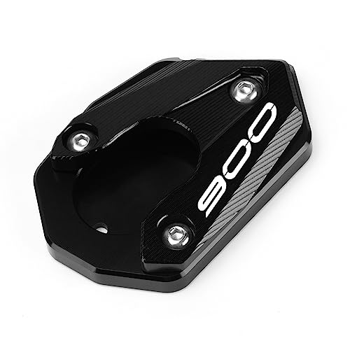 Modeer Kompatibel mit Z900 2017-2025 Motorrad CNC-Stütze Verlängerungsplatte Ständer Seitenständer Pad z 900 z900 Zubehör (Schwarz)