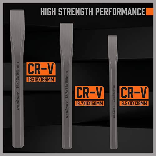 Horusdy 97556 3-Piece Heavy Duty Cold Chisels Set thumb #2
