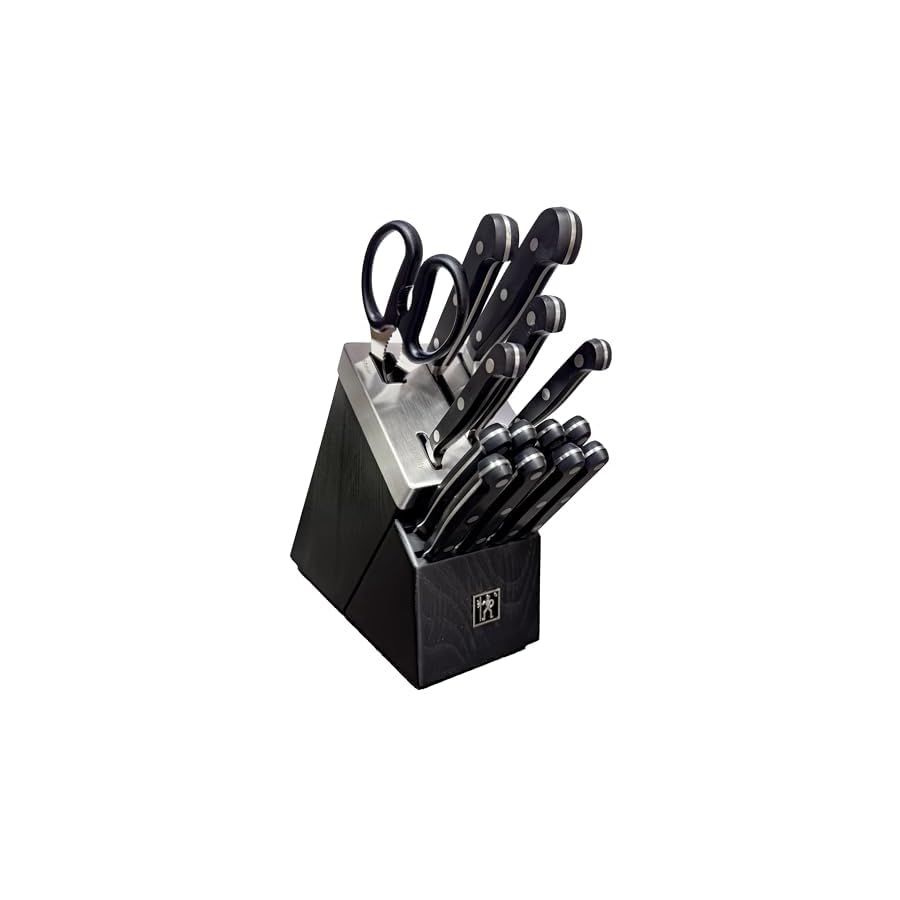 Henckels-Classic-15-pc-Self-Sharpening-Knife-Block-Set-8-Steak-Knives-Paring-Knife-Serrated-Utility-Knife-Prep-Knife-Santoku-Knife-Chefs-Knife-Kitchen-Shears-Black-Block HENCKELS Classic 15-Piece Self-Sharpening Knife Block Set