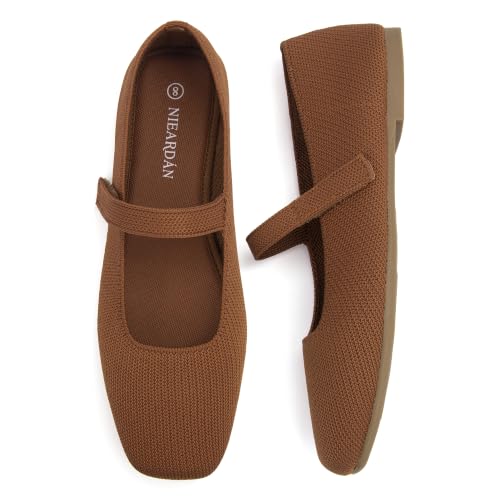 NIEARDAN Lightweight Knit Ballet Flats