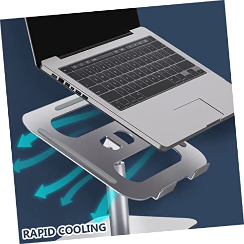 Soporte portátil para laptop ajustable color plata miniatura 6