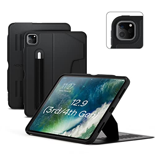 Image of ZUGU CASE iPad Pro 12.9 Case, Alpha Thin Profile Protective Cover Designed for iPad Pro 12.9-inch (4th Gen, 2020) / 12.9-inch (3rd Gen, 2018) Convenient Magnetic Stand (Auto Sleep /Wake) - Black