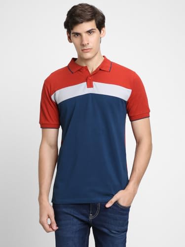 Image of Dennis Lingo Men's Cotton Solid Regular Fit Mandarin Collar Short Sleeve Polo Tshirt
