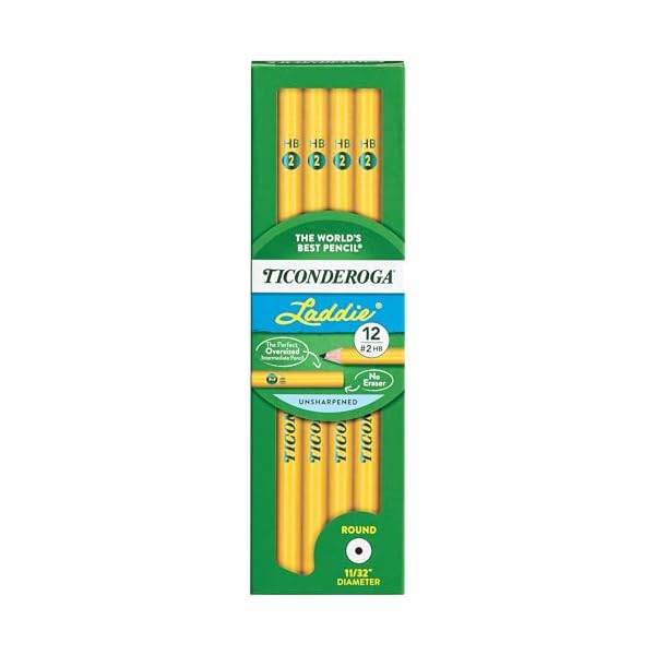 Dixon® Ticonderoga® Laddie Elementary Pencils, Without Eraser, Pack Of 12 Pencils