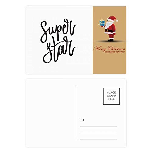 Cartes postales Père Noël Super Star à glisser dans vos colis de fêtes