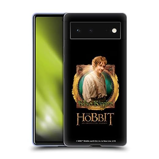 Head Case Designs Officiellt Licensierade The Hobbit An Unexpected Journey Bilbo Nyckel konst Mjuk Gel Fodral Kompatibelt med Google Pixel 6